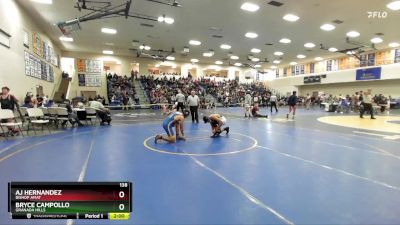 138 lbs Quarterfinal - AJ Hernandez, Bishop Amat vs Bryce Campollo, Granada Hills