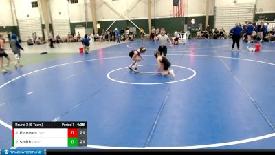 96 lbs Round 2 (8 Team) - Jaxon Petersen, Columbus Wrestling Organization vs Jace Smith, Kearney Matcats - Gold