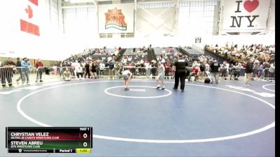 87 lbs Cons. Round 3 - Steven Abreu, GPS Wrestling Club vs Chrystian Velez, Hilton Jr Cadets Wrestling Club