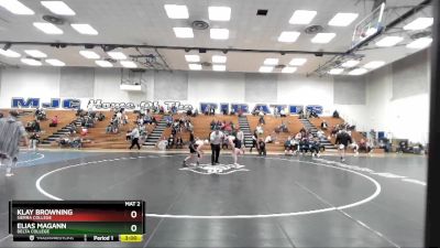 133 lbs Cons. Round 2 - Elias Magann, Delta College vs Klay Browning, Sierra College