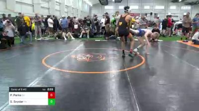 E-132 lbs Consi Of 8 #2 - Prestyn Parks, OH vs Samuel Snyder, PA