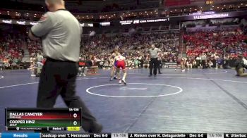 1A-106 lbs Champ. Round 2 - Cooper Hinz, Jesup vs Dallas Canoyer, Earlham