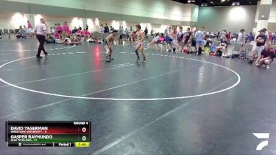 120 lbs Round 4 (6 Team) - Gasper Raymundo, Ohio Titan Red vs David Yagerman, Wrestling University