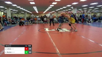 220 lbs Rr Rnd 3 - Justin Lekse, Team Round Up HS vs Luke Boylan, Mat Factory HS