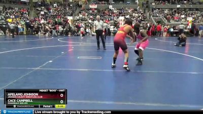 Round 1 - Cace Campbell, Evansdale Wolves vs Apelamo Johnson, Jackson County Wrestling Club