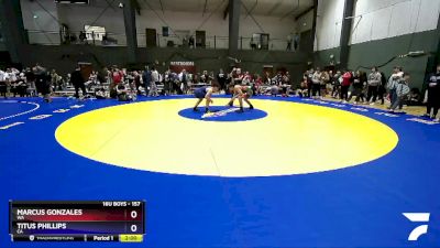 157 lbs Cons. Round 3 - Marcus Gonzales, WA vs Titus Phillips, CA