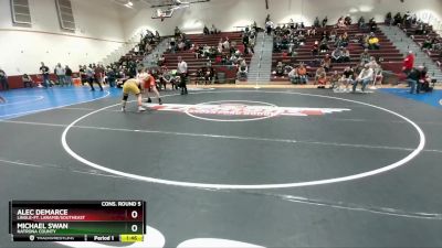 190 lbs Cons. Round 5 - Alec DeMarce, Lingle-Ft. Laramie/Southeast vs Michael Swan, Natrona County