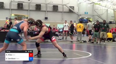 74 kg Round Of 64 - Austin Hiles, Michigan State vs Sawyer Davidson, Tar Heel Wrestling Club