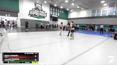 101 lbs Champ. Round 2 - Lillian Raghoo, Canyon Springs vs Sofia Kawano, Buena