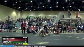 92 lbs Placement (4 Team) - Tanner Mills, Dundee Blue vs Conner Haslett, Lapeer