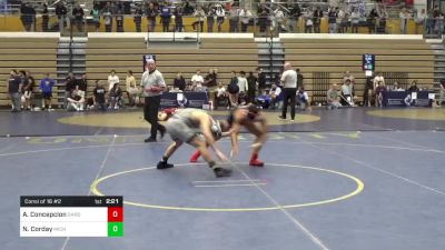 125 lbs Consi Of 16 #2 - Aedyn Concepcion, Gardner-Webb vs Nick Corday, Michigan State