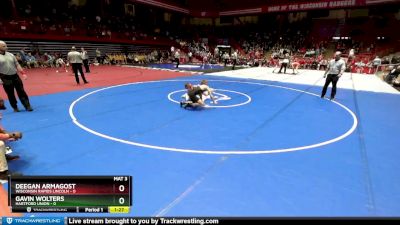 106 lbs D1 - Quarter-finals (fri 5:30 P.m.) - Deegan Armagost, Wisconsin Rapids Lincoln vs Gavin Wolters, Hartford Union