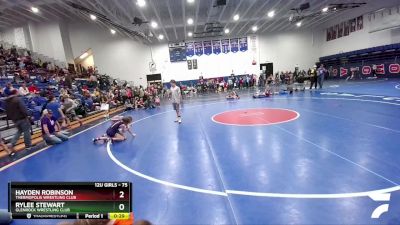 75 lbs Round 3 - Hayden Robinson, Thermopolis Wrestling Club vs Rylee Stewart, Glenrock Wrestling Club