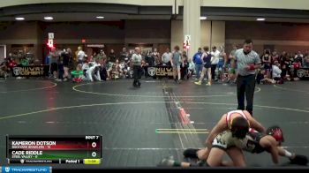 91 lbs Round 3 (6 Team) - Kameron Dotson, Backyard Brawlers vs Cade Riddle, Steel Valley