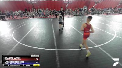 67 lbs Semifinal - Bransen Weber, LaCrosse Area Wrestlers vs Landon Dorshorst, Askren Wrestling Academy