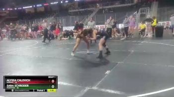 W 112 lbs Round 1 (3 Team) - Alyssa Calovich, Kansas vs Sara Schroder, Montana