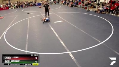 48-51 lbs Cons. Round 3 - Owen Sorensen, Minnesota vs Caiden Luster, Minnesota