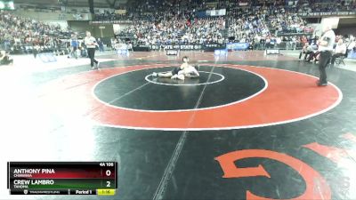 4A 106 lbs 1st Place Match - Anthony Pina, Chiawana vs Crew Lambro, Tahoma