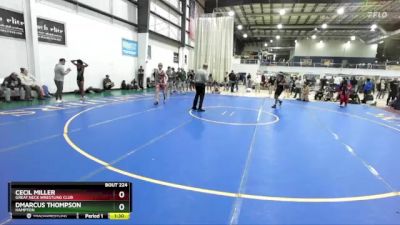 160 lbs Semifinal - Dmarcus Thompson, HAMPTON vs Cecil Miller, Great Neck Wrestling Club