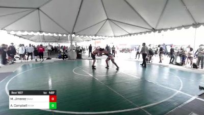 190 lbs Quarterfinal - Mateo Jimenez, Snake Pit vs Ayden Campbell, Redwave Wrestling