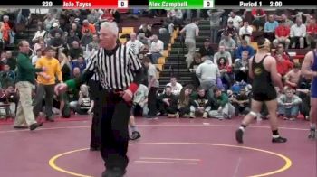 220 lbs quarter-finals JoJo Tayse vs. Alex Campbell