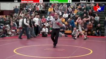 120 lbs quarter-finals Jordan Laster Montini vs. Coy Ozias Robinson