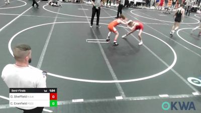 92 lbs Semifinal - Drake Sheffield, R.A.W. vs Camden Cranfield, Pocola Youth Wrestling