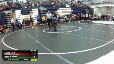 110 lbs. Cons. Round 2 - Shavon Kyem, St. Charles vs Alexis Lamb, Northwest (Cedar Hill)