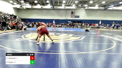 285 lbs Consi Of 8 #2 - Zachary Vasquez, Norwich vs Roark Ryan, Southern Maine