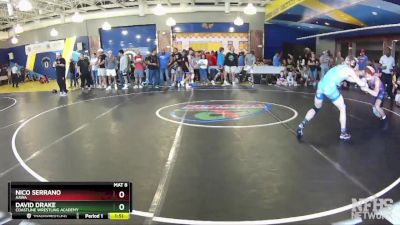 132 lbs Champ. Round 2 - David Drake, Coastline Wrestling Academy vs Nico Serrano, AAWA