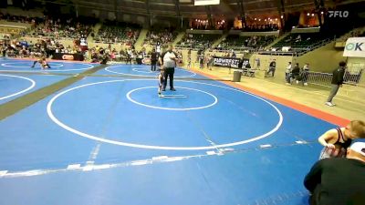 36 lbs Round Of 16 - Kashton Legg, Barnsdall Youth Wrestling vs Riley Stegeman, Tulsa Blue T Panthers