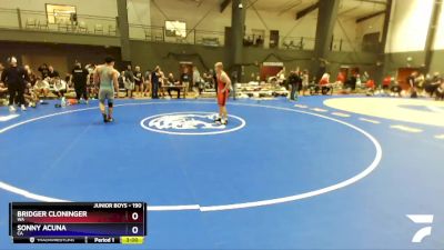 190 lbs Cons. Round 5 - Bridger Cloninger, WA vs Sonny Acuna, CA