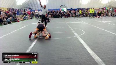 110 lbs Round 1 (8 Team) - Brodie Beamer, Terps Xtreme vs Sam Henderson, Phoenix WC