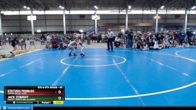 65 lbs Round 3 - Jack Zobrist, Legacy Wrestling Academy vs Stetzen Peebles, Upper Valley Aces