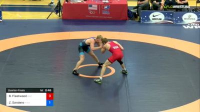 57 kg Quarterfinal - Brent Fleetwood, Bison Wrestling Club vs Zach Sanders, Minnesota Storm