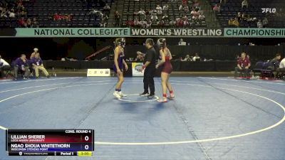 130 lbs Cons. Round 4 - Lillian Sherer, Lock Haven University vs Ngao Shoua Whitethorn, Wisconsin Stevens Point