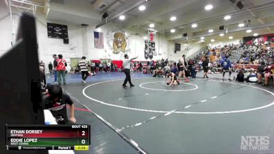 132 lbs Cons. Round 3 - Ethan Dorsey, Ventura vs Eddie Lopez, West Covina