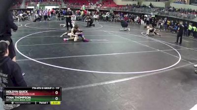 117 lbs Cons. Round 3 - Tyan Thompson, Battle Creek Brave Elite vs Holdyn Quick, Scottsbluff Wrestling Club