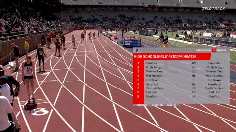 High School Girls' 4x100m Relay, Prelims 25