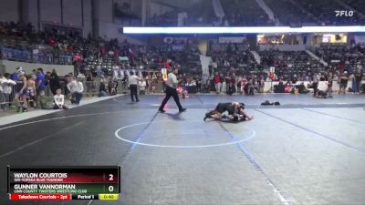 88 lbs Cons. Semi - Waylon Courtois, WR-Topeka Blue Thunder vs Gunner Vannorman, Linn County Twisters Wrestling Club