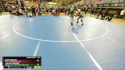 144 lbs Cons. Semi - Jabari Hinson, Central Iowa Wrestling Club /Team Intensity vs Alex Braun, MN Elite Wrestling Club