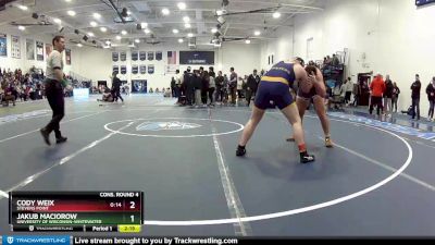 197 lbs Cons. Round 4 - Cody Weix, Stevens Point vs Jakub Maciorow, University Of Wisconsin-Whitewater