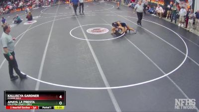 Girls 126 lbs Semifinal - Amaya La Presta, Colleton County Girls vs Kalliscya Gardner, Clover Girls