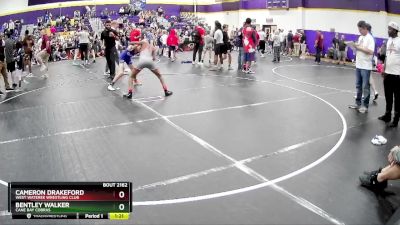 90 lbs 1st Place Match - Cameron Drakeford, West Wateree Wrestling Club vs Bentley Walker, Cane Bay Cobras