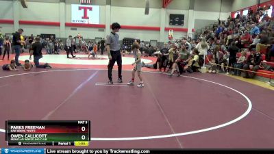 50 lbs Champ. Round 1 - Owen Callicott, Ironclad Wrestling Club vs Parks Freeman, Oak Grove Youth