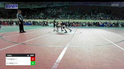 143 lbs Consi Of 8 #1 - Trevor Engles, Blanchard High School vs Jeremy Lakey, Owasso Junior High