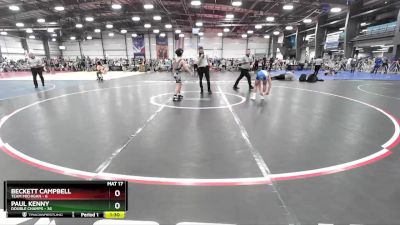 110 lbs Rd# 2 10:30am Friday - Paul Kenny, Double Champs vs Beckett Campbell, Team Michigan