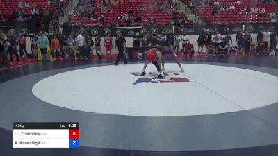 45 kg Cons 16 #1 - Landon Thoennes, Pinnacle Wrestling Club vs Killian Kaneshige, Valiant Wrestling Club