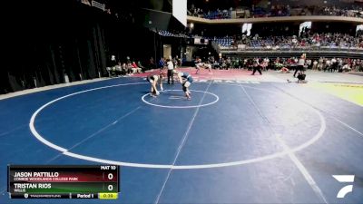 6A 120 lbs Cons. Round 3 - Jason Pattillo, Conroe Woodlands College Park vs Tristan Rios, Willis