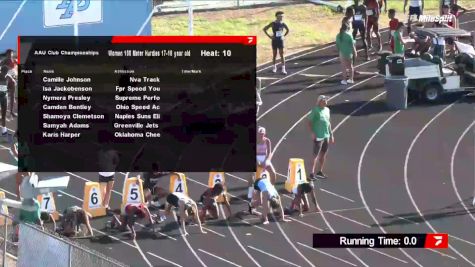 Youth Girls' 100m Hurdles, Prelims 10 - Age 17-18